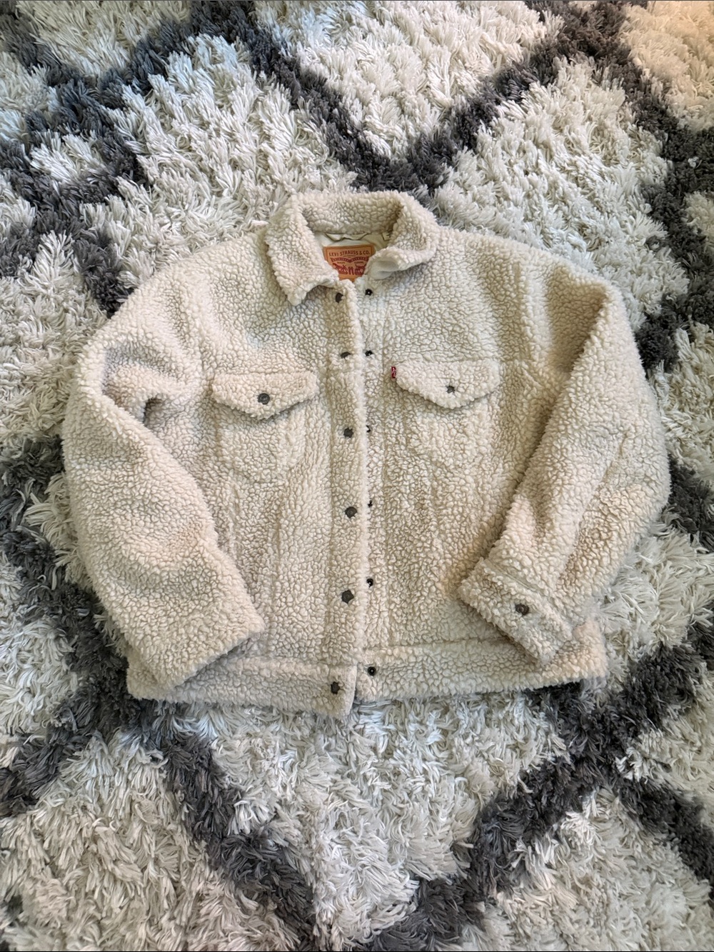 Levi's Cream Sherpa Trucker Jacket